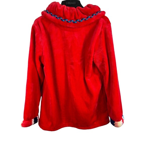 Rou Phang Extra Warm Soft Red Stripe Long Sleeve Top Bottom Pajama Lounge Set L - Picture 4 of 16